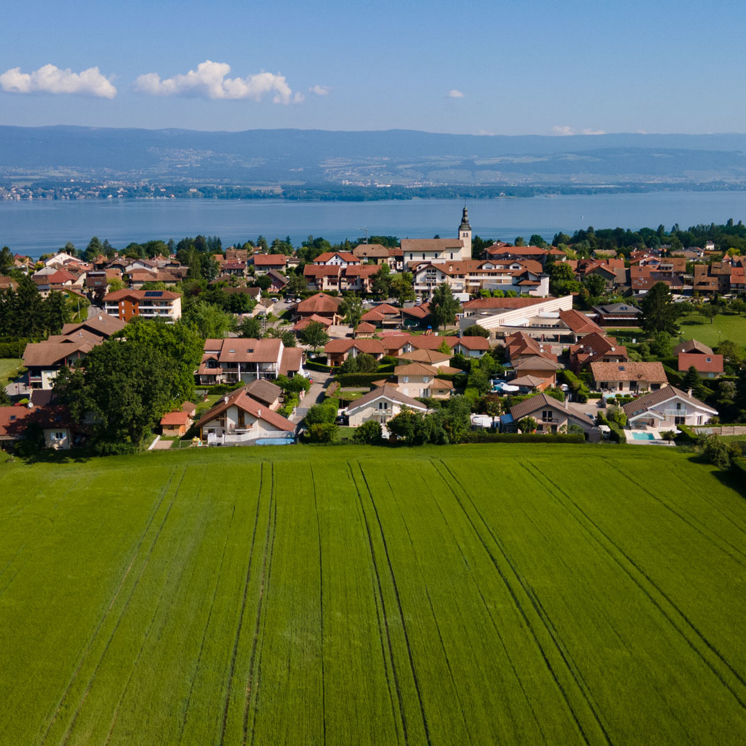 Messery, vue d'un drone (Chef-lieu).