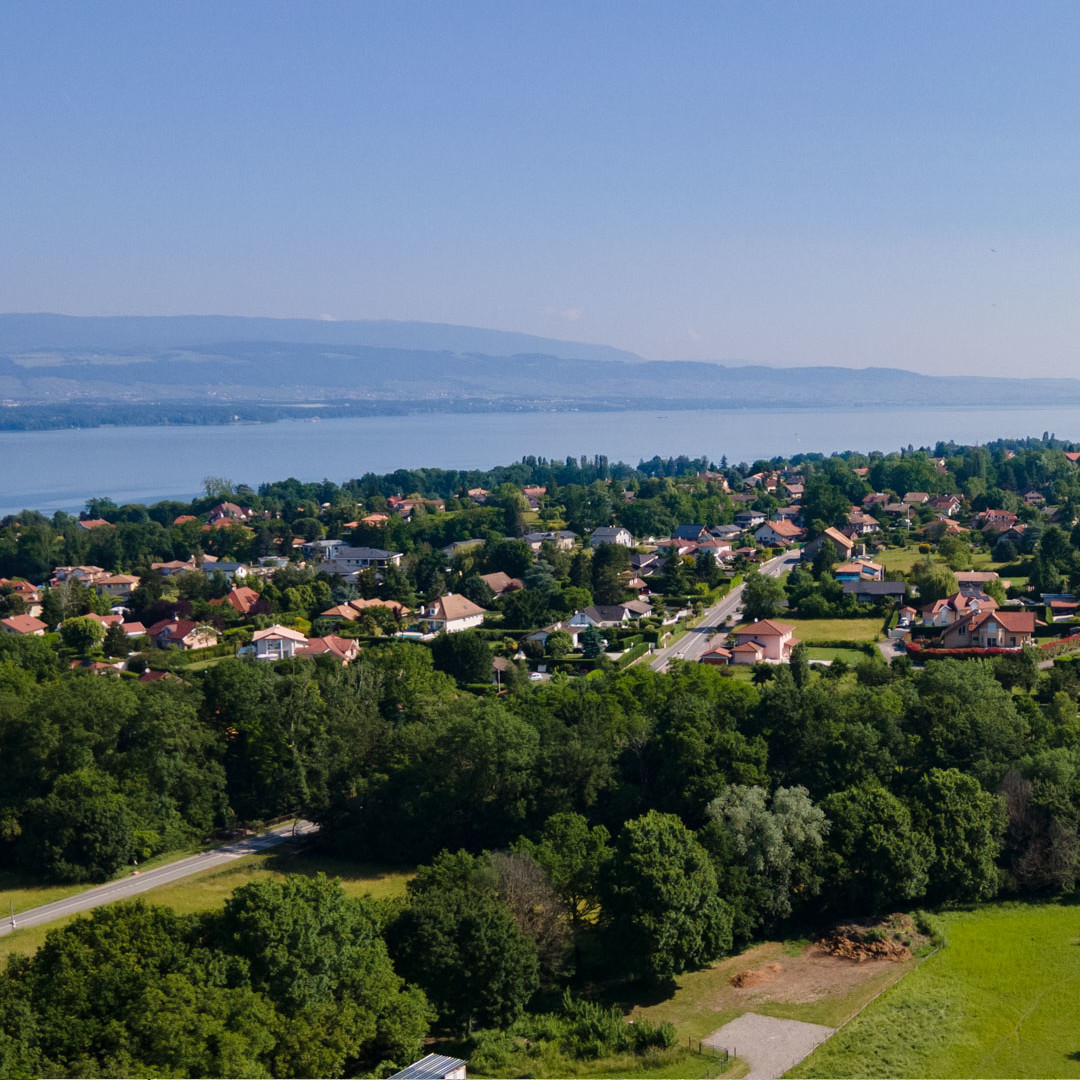 Messery, vue d'un drone