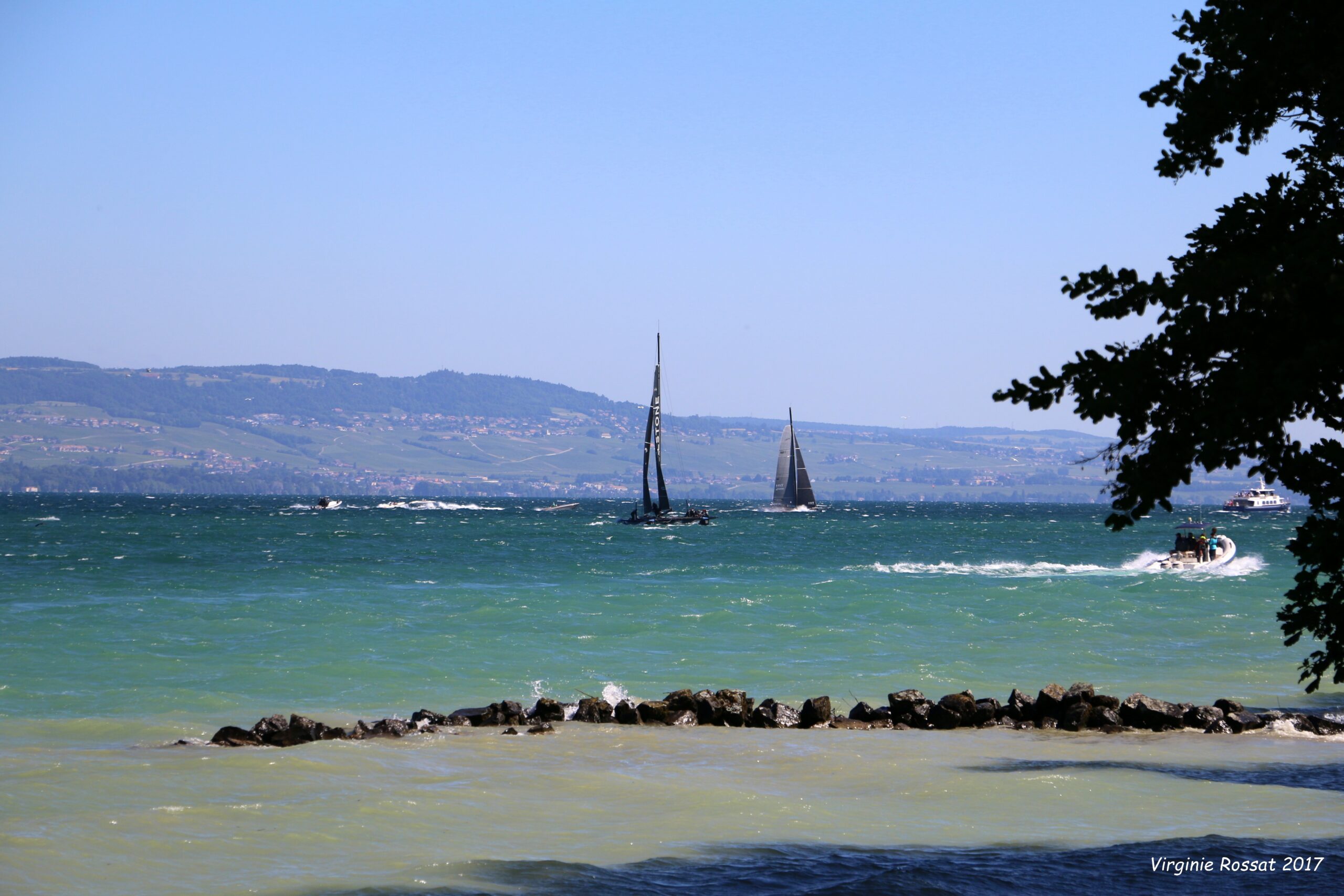 Des bateaux sur le lac Léman